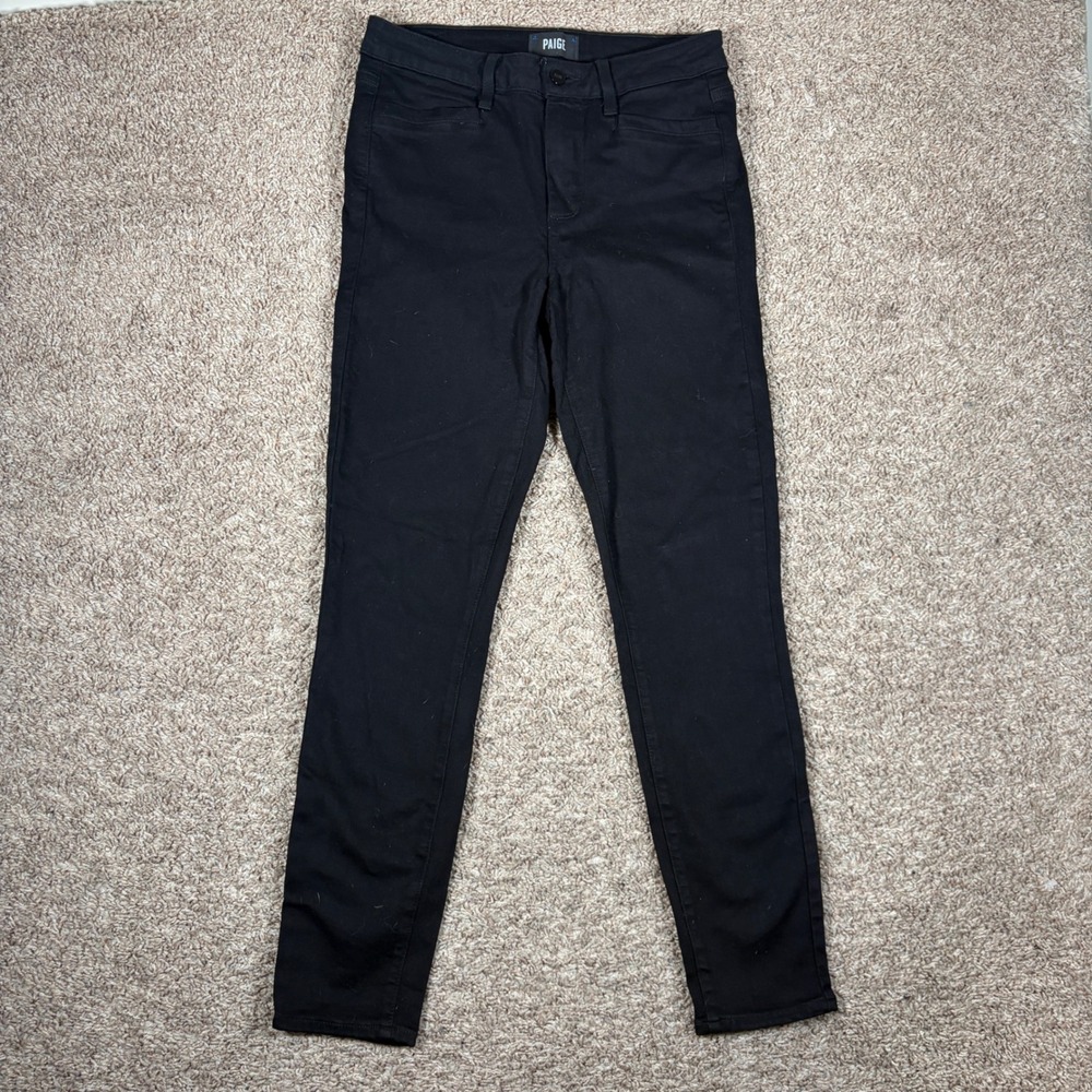 Paige Hoxton Ankle Mens Black High Rise Skinny‎ Jeans Size 28 Made in USA
